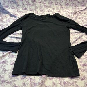🪄a new day Women's Black Long Sleeve Top